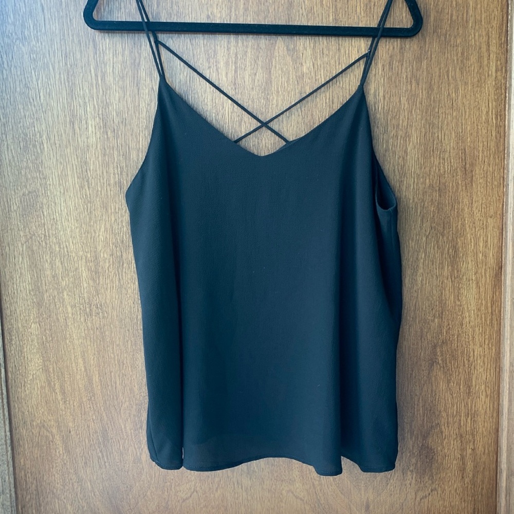 SOLD - Not For Sale 
3 for $20 Adorable black strappy cami